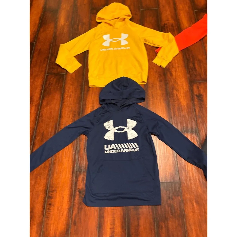 Kids Athletic Hoodie Bundle Under Armour Jordan Nike 3 Brand Size M 10-12 6pc